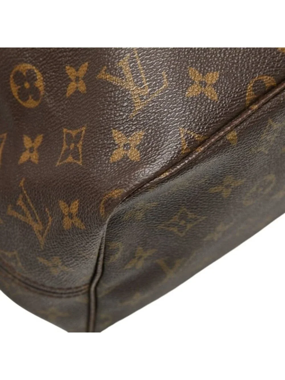 Louis Vuitton Monogram Neverfull GM Tote Shoulder Bag Brown Leather